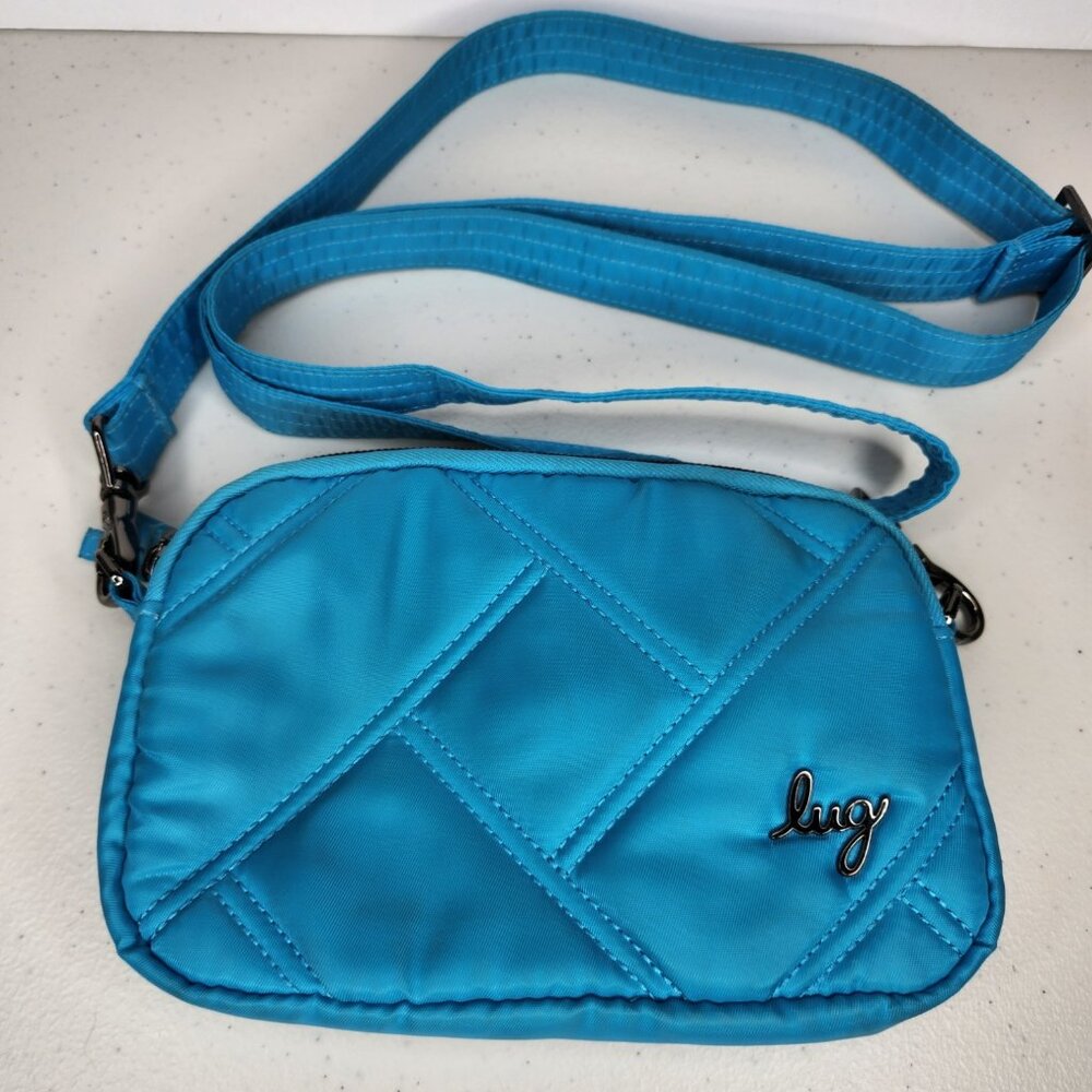 Lug Coupe SE Convertible Crossbody Belt Bag RFID Travel Purse, Sky Blue